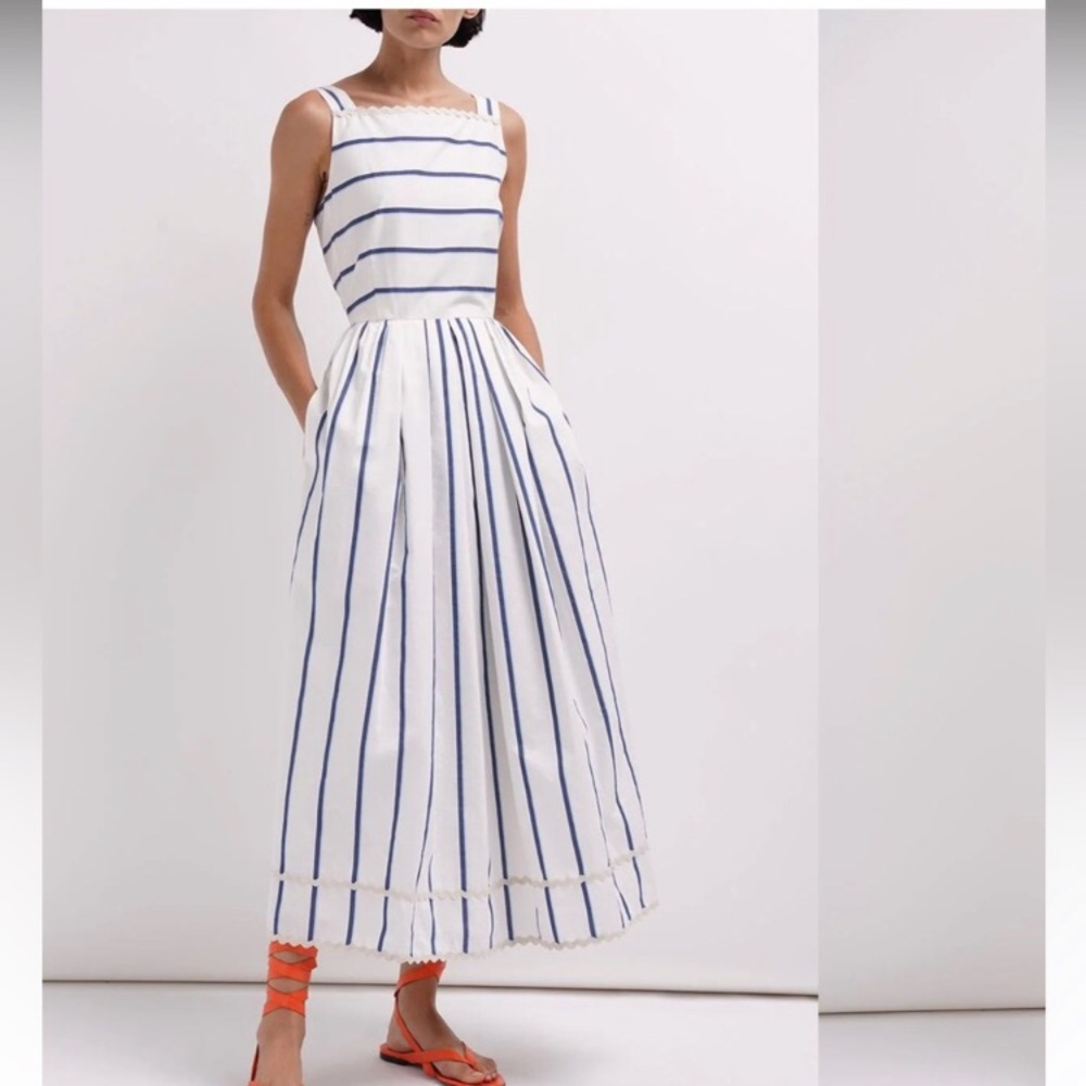 Weekend MaxMara Giano Cotton & Silk Maxi Dress NWT 12 - Picture 6 of 7